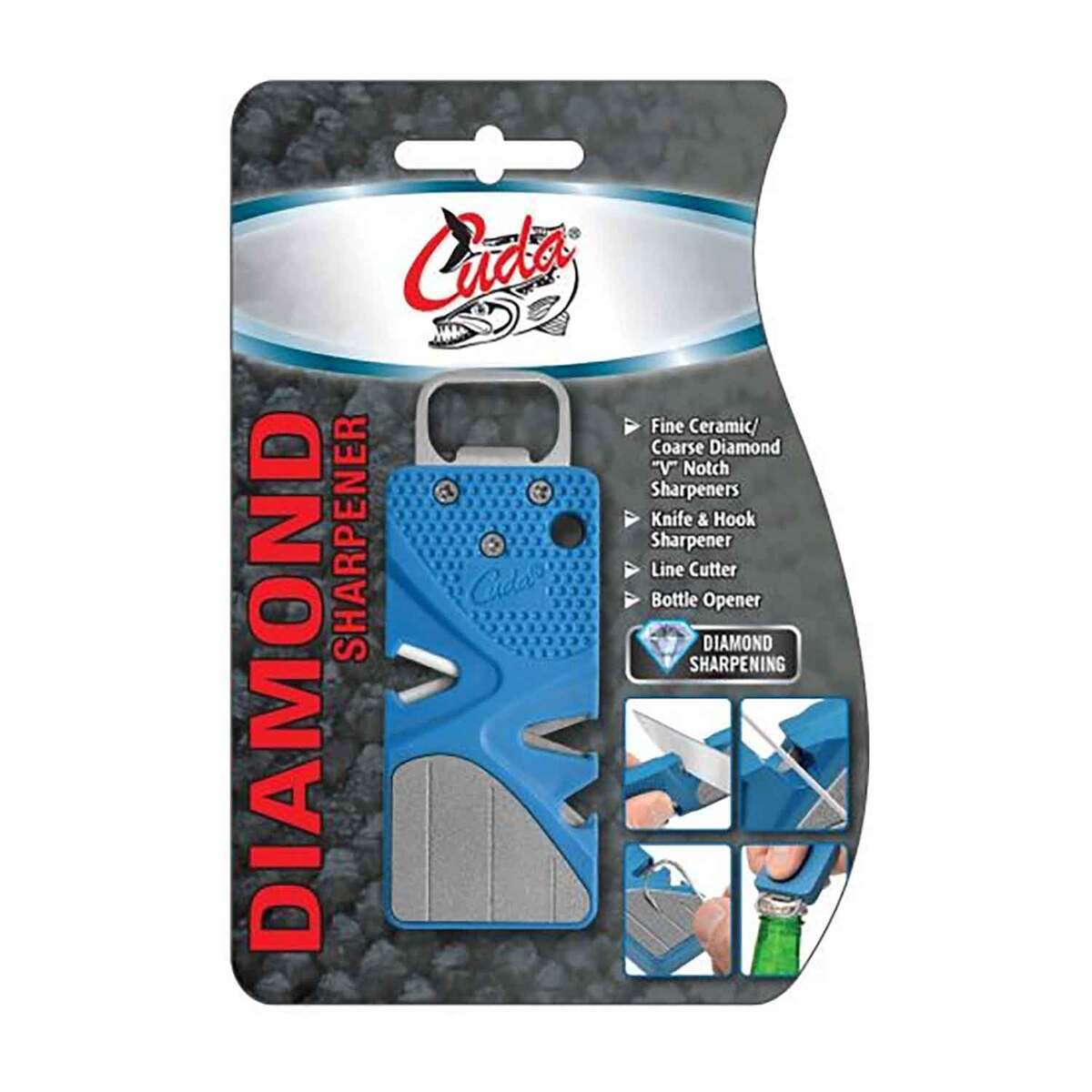 Cuda Multi-Function Pocket Knife Sharpener - Blue - Blue Cuda Multi-Function Pocket Knife Sharpener - Blue - Blue