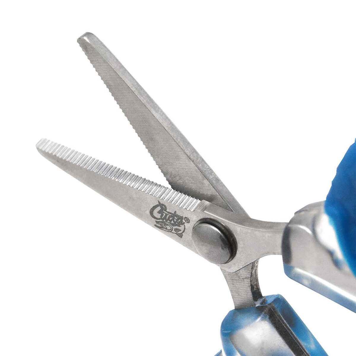 Cuda Titanium Bonded Micro Fishing Scissors - Blue, 3in - Blue 3in Cuda Titanium Bonded Micro Fishing Scissors - Blue, 3in - Blue 3in