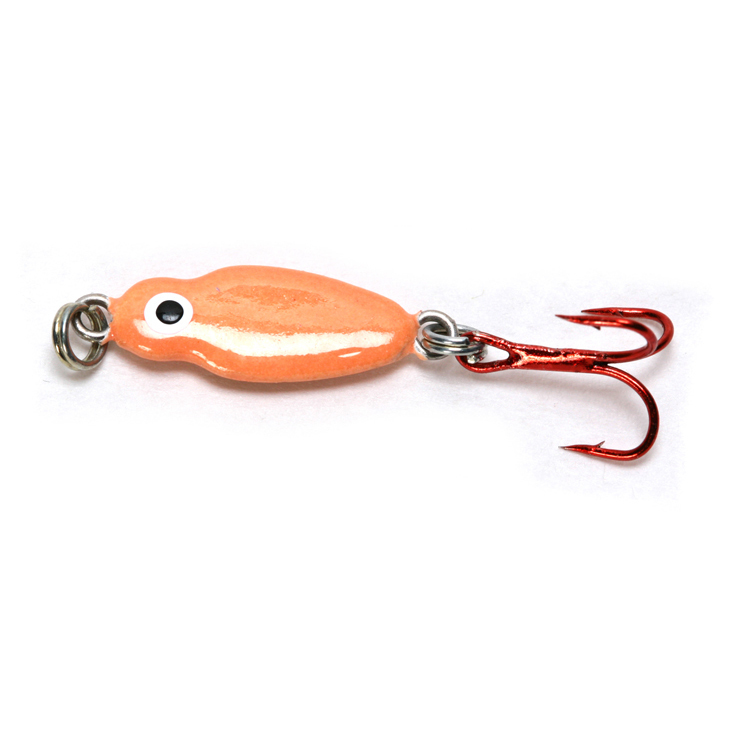 Custom Jigs & Spins Demon Ice Fishing Spoon - Mega Glow Red, 1