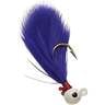 Custom Jigs and Spins Flu Flu Jig Marabou Jig - White/Purple, 1/16oz - White/Purple