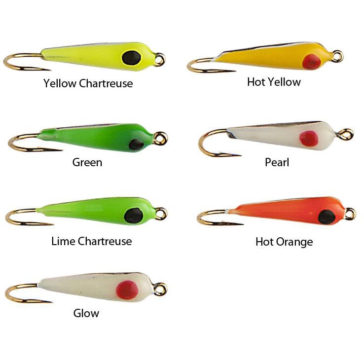 Custom Jigs & Spins Rocker Ice Fishing Jig - Glow, 1/64oz - Glow 8 ...