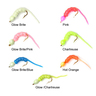 Custom Jigs & Spins Shrimpo Ice Fishing Jig - Glow Brite/Pink, 1/100oz - Glow Brite/Pink 10