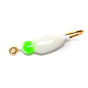 Custom Jigs & Spins Demon Ice Fishing Jig - Lime Chartreuse/Glow, 1/64oz