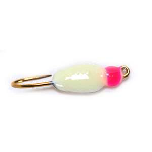Custom Jigs & Spins Demon Ice Fishing Jig - Pink/Glow, 1/64oz