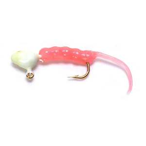 Custom Jigs & Spins Ratso Ice Fishing Jig - Glow Pink, 1/100oz
