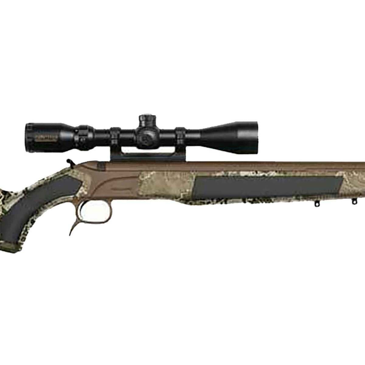 CVA Accura LR-X 45 Caliber Cerakote Patriot Brown Break Action-Hammer Fire In-Line Muzzleloader w/ 3-10x44mm Scope - 30in - Camo CVA Accura LR-X 45 Caliber Cerakote Patriot Brown Break Action-Hammer Fire In-Line Muzzleloader w/ 3-10x44mm Scope - 30in - Camo