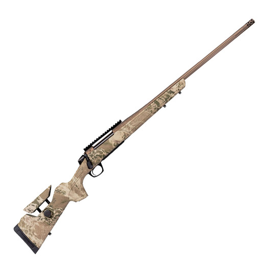 Cva CVA Cascade Long Range Hunter 300 Winchester Magnum Smoked Bronze Cerakote Steel Bolt Action Rifle - 24in - Smoked Bronze Cerakote, Camo