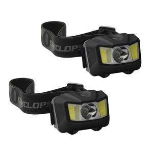 Cyclops 250 Lumen LED Headlamp Green COB - 2pk