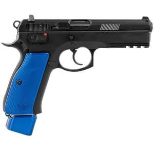 CZ 75 SP01 9mm Luger 4.6in Black/Blue Pistol - 22+1 Rounds