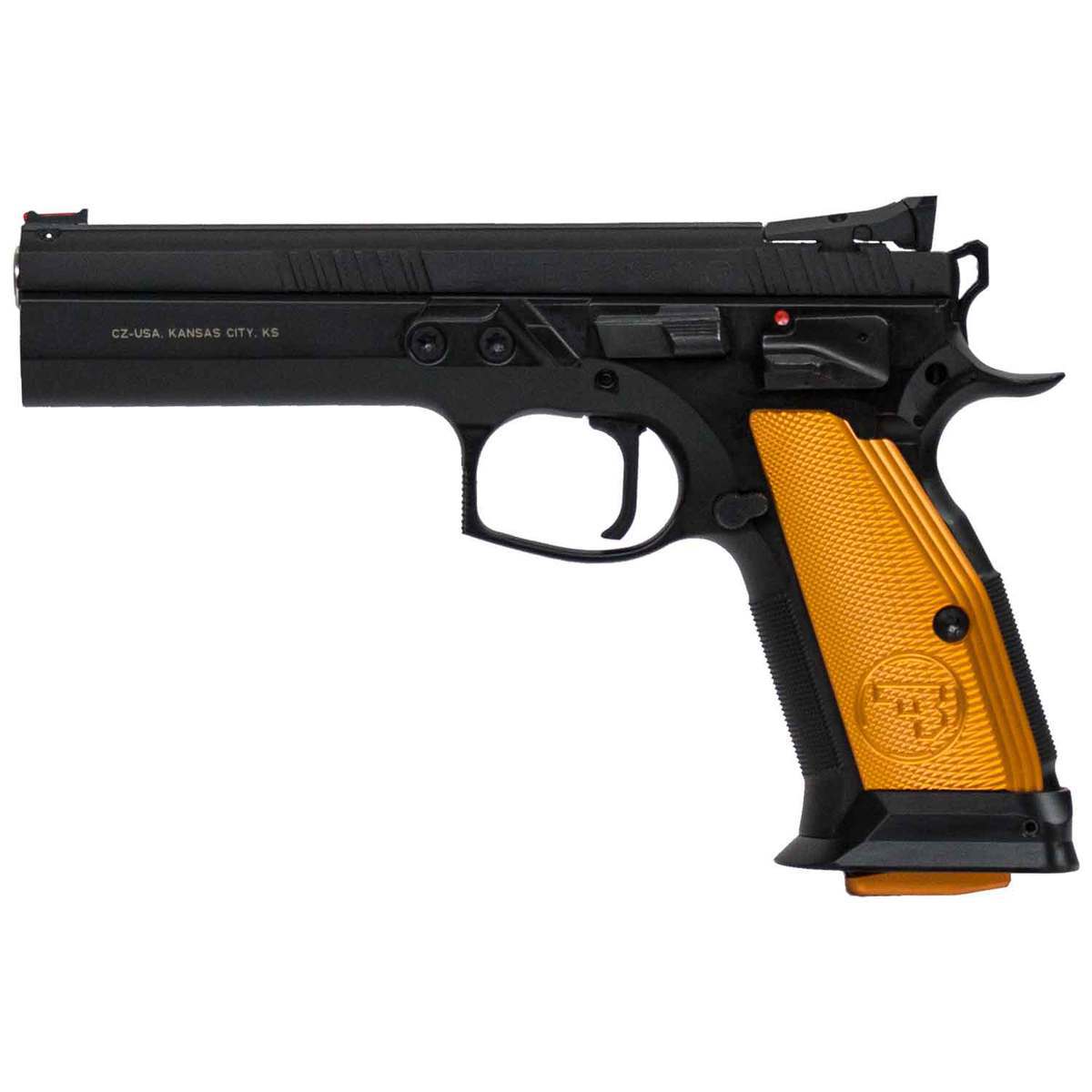 CZ 75 Tactical Sport Orange 40 S&W 5.4in Blued Pistol - 10+1 Rounds - Black CZ 75 Tactical Sport Orange 40 S&W 5.4in Blued Pistol - 10+1 Rounds - Black