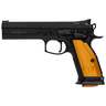 CZ 75 Tactical Sport Orange 40 S&W 5.4in Blued Pistol - 10+1 Rounds - Black