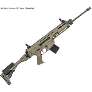 CZ 805 Bren S1 Carbine 5.56mm NATO 16.2in FDE Cerakote Semi Automatic Modern Sporting Rifle - 10+1 Rounds