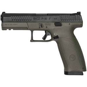 CZ P10 F 9mm Luger 4.5in Black/OD Green Pistol - 10+1 Rounds