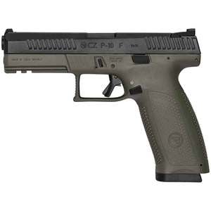 CZ P10 F 9mm Luger 4.5in Black/OD Green Pistol - 19+1 Rounds