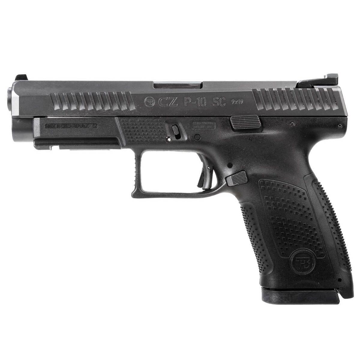 CZ P-10 Semi-Compact 9mm Luger 4.5in Black Nitride Pistol - 15+1 Rounds - Black CZ P-10 Semi-Compact 9mm Luger 4.5in Black Nitride Pistol - 15+1 Rounds - Black