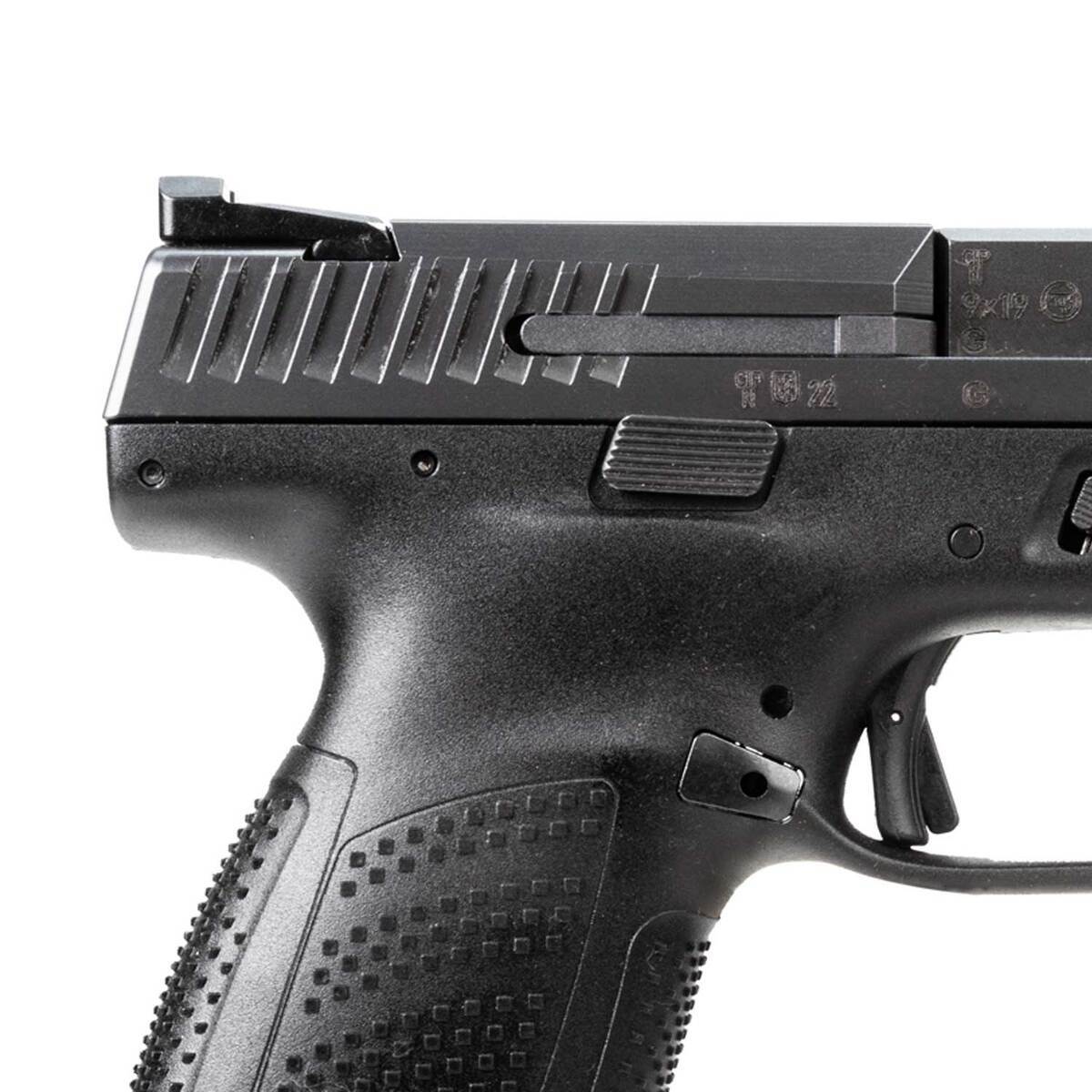 CZ P-10 Semi-Compact 9mm Luger 4.5in Black Nitride Pistol - 15+1 Rounds - Black CZ P-10 Semi-Compact 9mm Luger 4.5in Black Nitride Pistol - 15+1 Rounds - Black