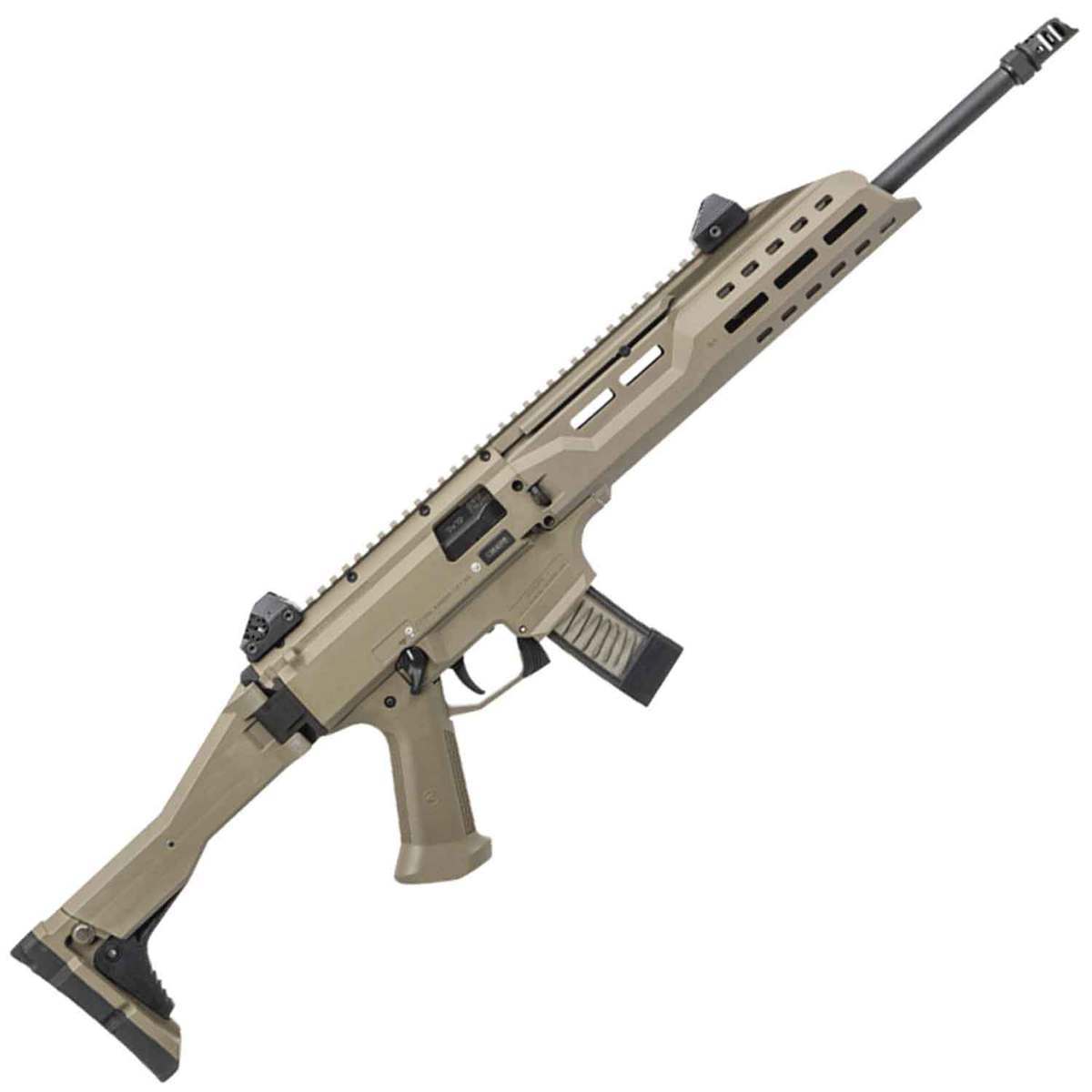 CZ Scorpion EVO 3 S1 Carbine 9mm Luger 16.2in FDE Cerakote Semi Automatic Modern Sporting Rifle - 20+1 Rounds - Tan CZ Scorpion EVO 3 S1 Carbine 9mm Luger 16.2in FDE Cerakote Semi Automatic Modern Sporting Rifle - 20+1 Rounds - Tan