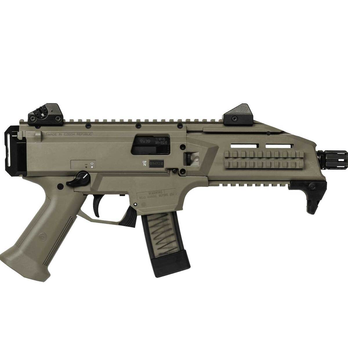 CZ Scorpion EVO3 S1 9mm Luger 7.75in FDE Modern Sporting Pistol - 10+1 Rounds - Tan CZ Scorpion EVO3 S1 9mm Luger 7.75in FDE Modern Sporting Pistol - 10+1 Rounds - Tan
