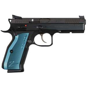 CZ Shadow 2 9mm Luger 4.9in Black Nitride Blue Aluminum Semi Automatic Pistol - 17+1 Rounds