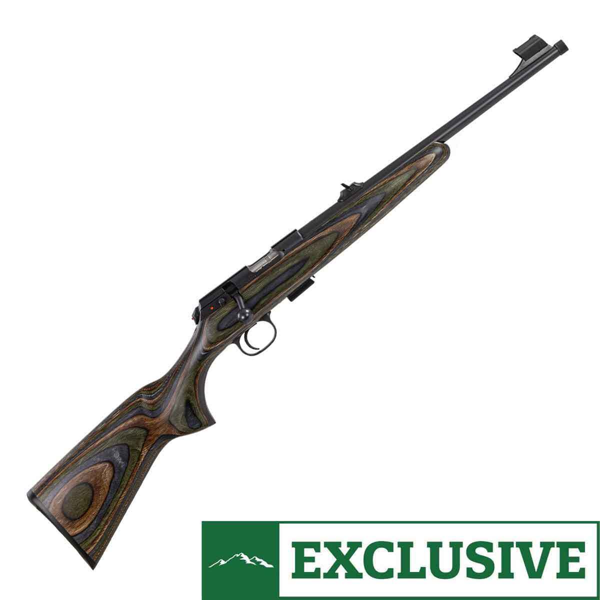 CZ USA 457 Scout Black/Laminate Bolt Action Rifle - 22 Long Rifle - 16in - Beechwood Laminate CZ USA 457 Scout Black/Laminate Bolt Action Rifle - 22 Long Rifle - 16in - Beechwood Laminate