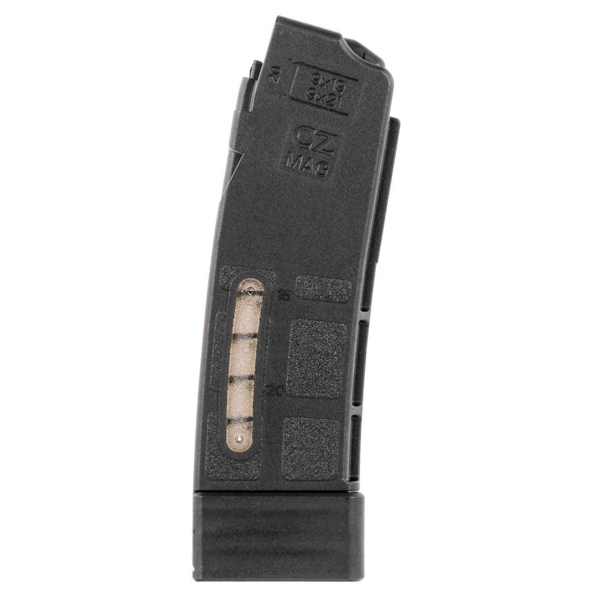 CZ USA Black Window CZ Scorpion 9mm Luger Handgun Magazine - 20 Rounds - Black CZ USA Black Window CZ Scorpion 9mm Luger Handgun Magazine - 20 Rounds - Black