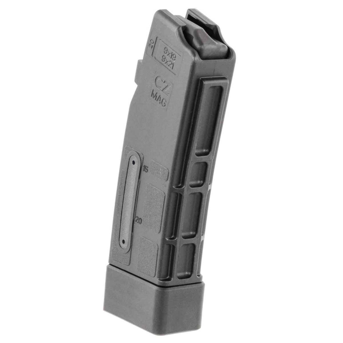 CZ USA Black Window CZ Scorpion 9mm Luger Handgun Magazine - 20 Rounds - Black CZ USA Black Window CZ Scorpion 9mm Luger Handgun Magazine - 20 Rounds - Black