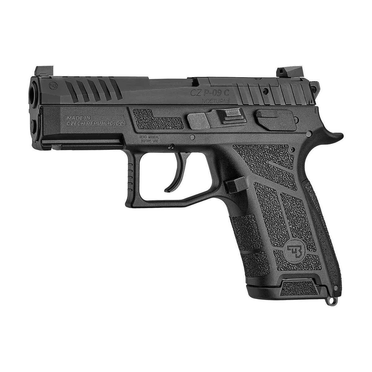 CZ USA P-09 C Nocturne 9mm Luger 3.74in Black Nitride Pistol - 15+1 Rounds - Black CZ USA P-09 C Nocturne 9mm Luger 3.74in Black Nitride Pistol - 15+1 Rounds - Black