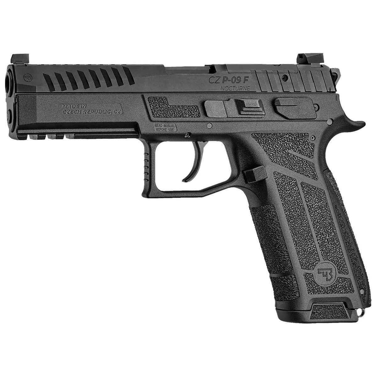 CZ P-09 F Nocturne 9mm Luger 4.53in Black Nitride Pistol - 19+1 Rounds ...