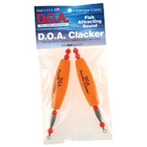 D.O.A. Lures Deadly Combo Cigar Clacker Float - Orange, 2pk