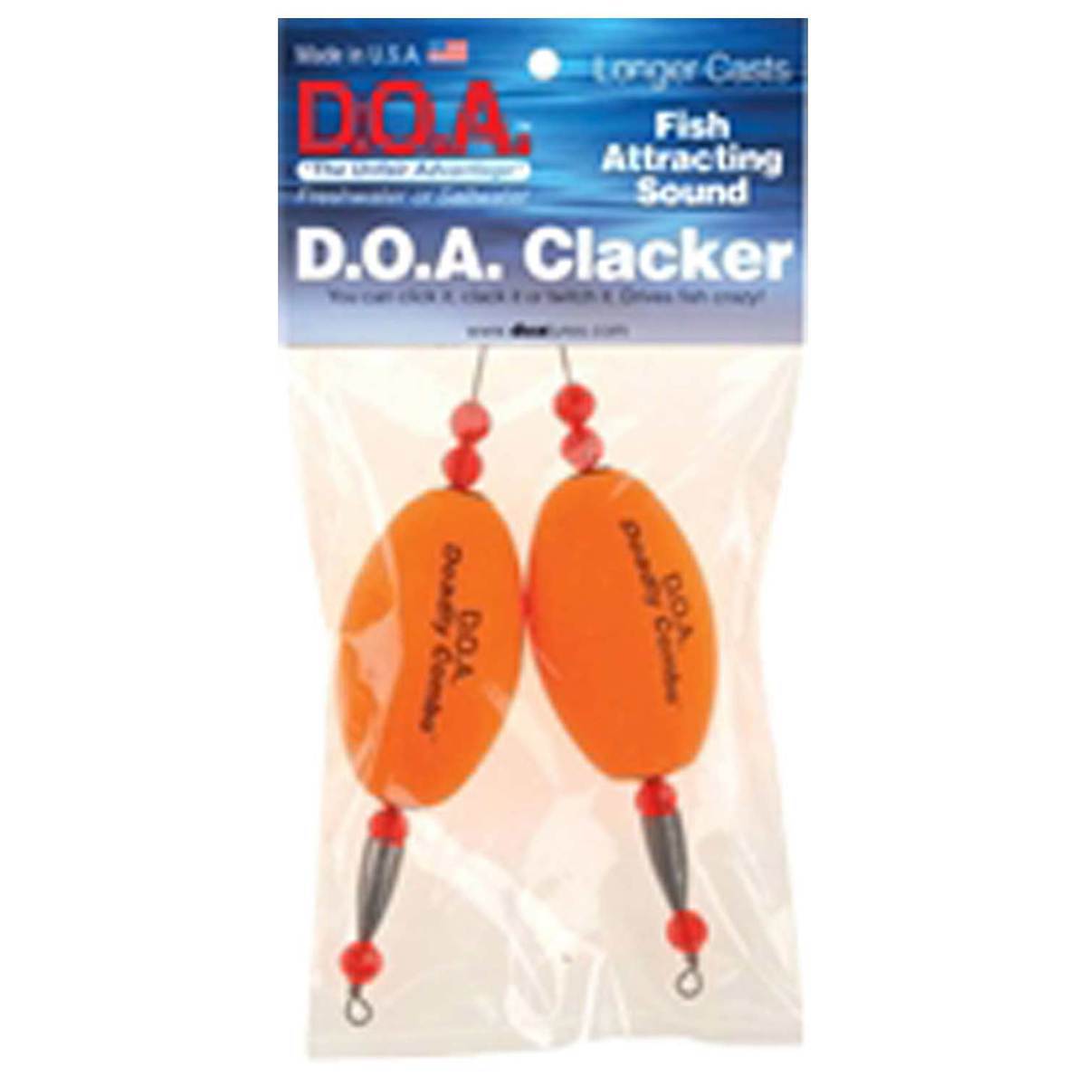 D.O.A. Lures Deadly Combo Oval Clacker Float - Orange, 2pk | Sportsman ...