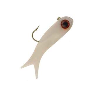 D O A Lures TerrorEyz Soft Swimbait - Pearl/Red Head, 1/4oz, 2-3/4in