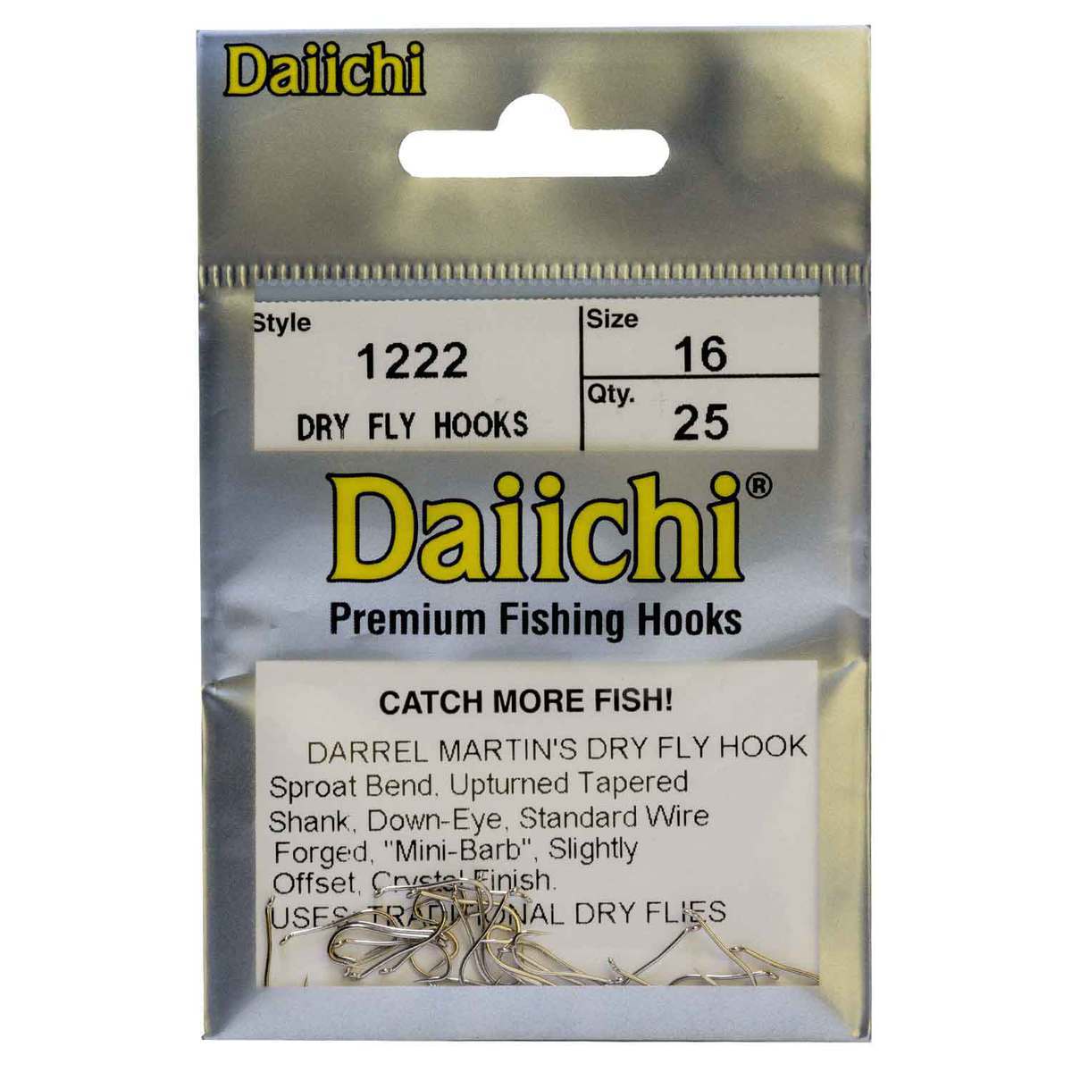 Daiichi 1222 Darrel Martin's Dry Fly Tying Hook - Low-Vis Silver, 20 - Low-Vis Silver 20 Daiichi 1222 Darrel Martin's Dry Fly Tying Hook - Low-Vis Silver, 20 - Low-Vis Silver 20
