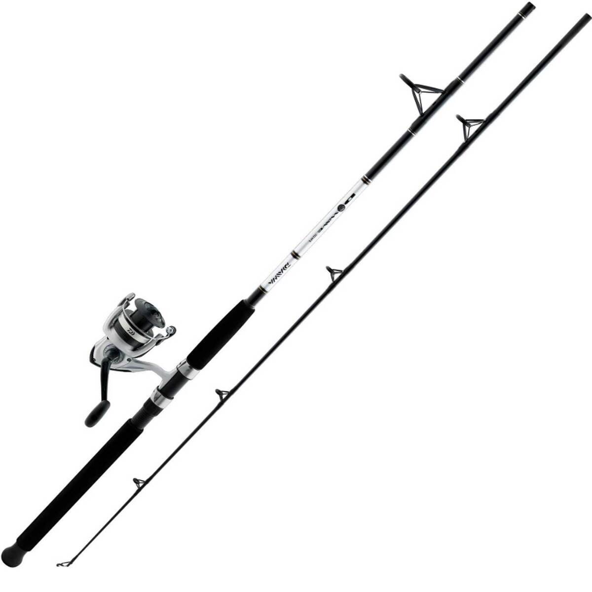daiwa d-wave saltwater spinning combo 8ft COMBOS W/ FIBERGLASS ROD Wave Spinning Combo 7 Saltwater Spinning fishing combo boasts a gyro Daiwa D-Wave Saltwater Spin Combo