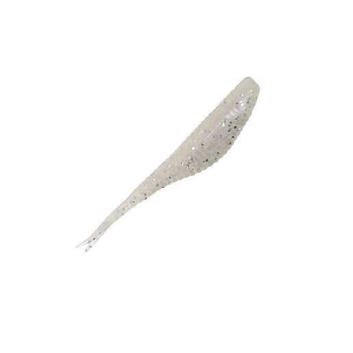 Damiki Armor Shad 3in Soft Bait Jerk Bait – White Silver Flake