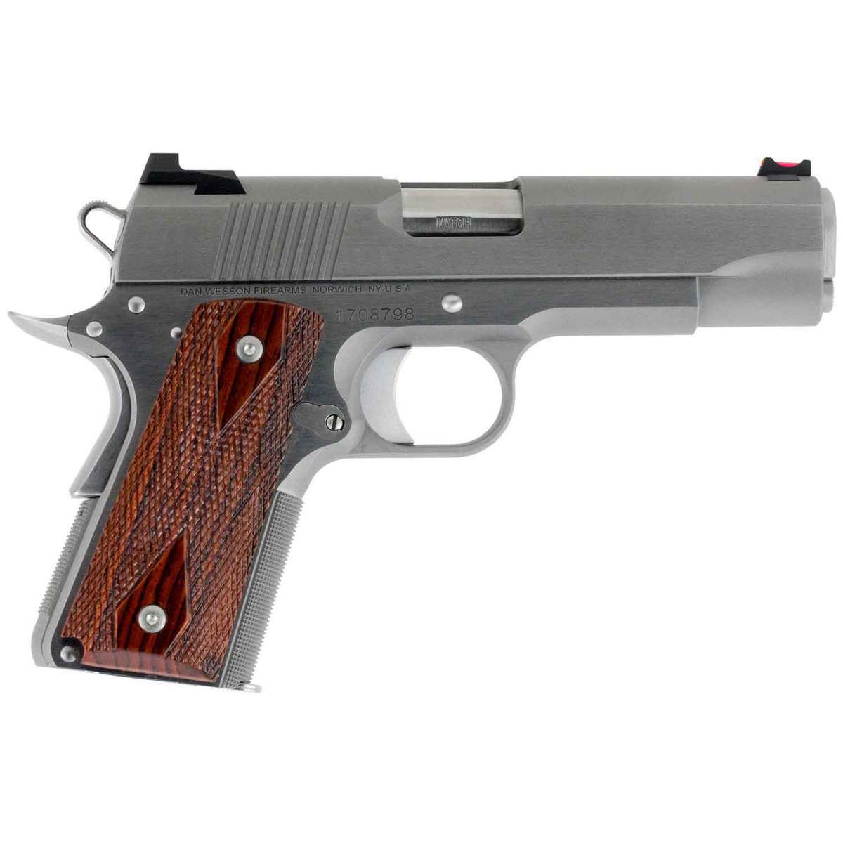 Dan Wesson Pointman Carry PM-C 45 Auto (ACP) 4.25in Stainless/Wood Pistol - 7+1 Rounds Dan Wesson Pointman Carry PM-C 45 Auto (ACP) 4.25in Stainless/Wood Pistol - 7+1 Rounds