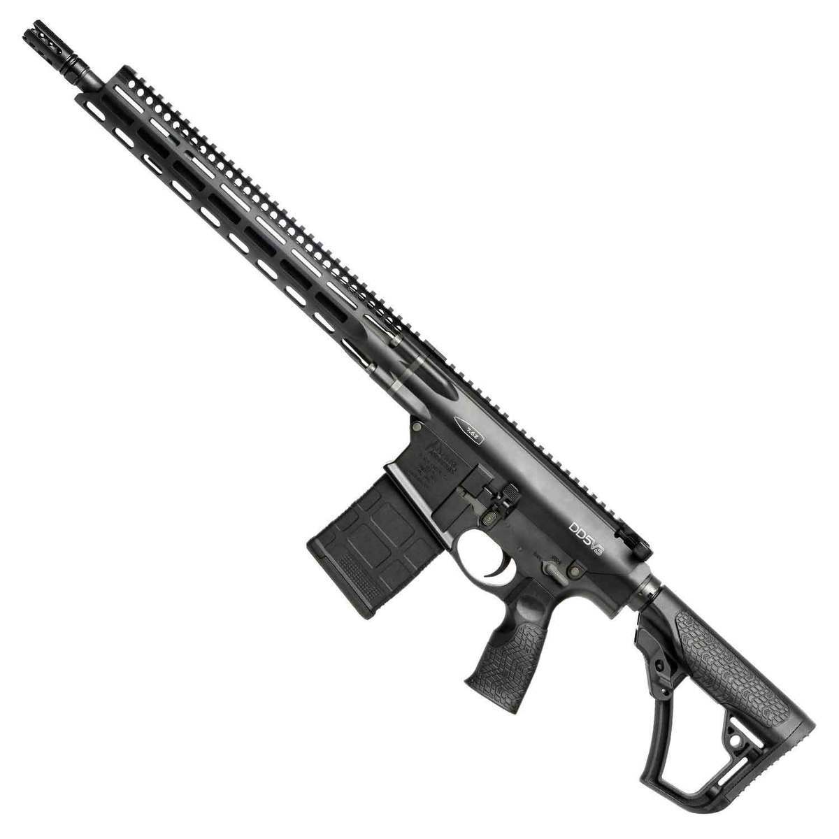 Daniel Defense DD5 V3 308 Winchester 16in Black Anodized Semi Automatic Modern Sporting Rifle - 20+1 Rounds - Black Daniel Defense DD5 V3 308 Winchester 16in Black Anodized Semi Automatic Modern Sporting Rifle - 20+1 Rounds - Black