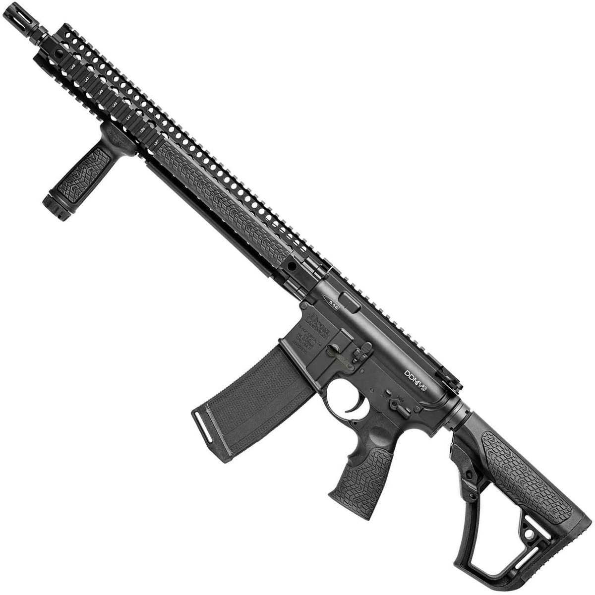 Daniel Defense DDM4 V9 5.56mm NATO 16in Black Semi Automatic - 32+1 Rounds - Black Daniel Defense DDM4 V9 5.56mm NATO 16in Black Semi Automatic - 32+1 Rounds - Black