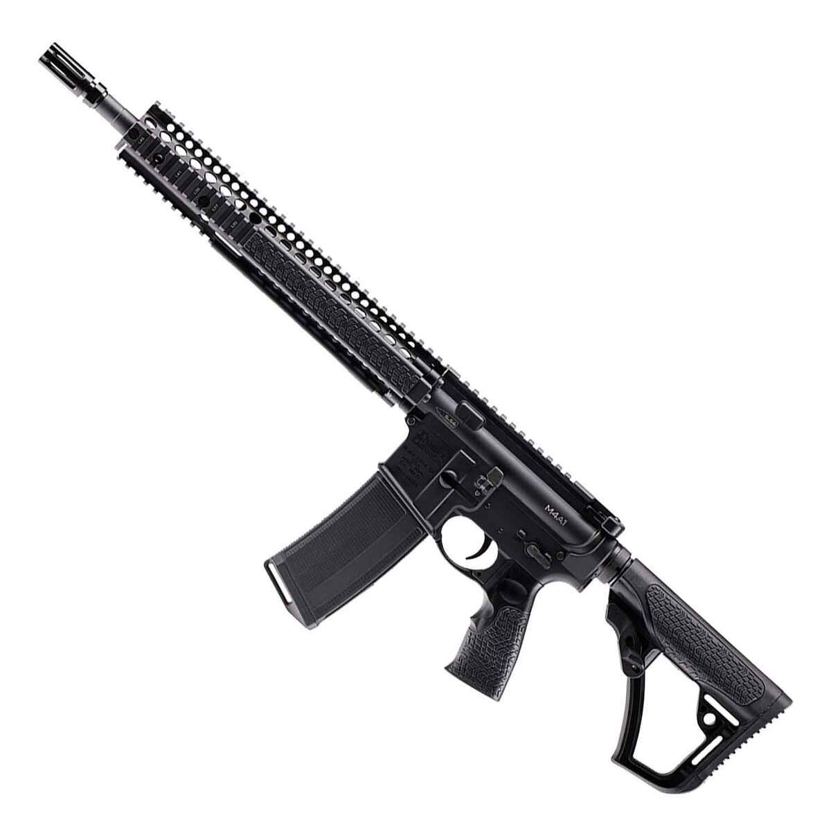 Daniel Defense M4A1 5.56mm NATO 16in Matte Black Anodized Semi Automatic Modern Sporting Rifle - 32+1 Rounds - Black Daniel Defense M4A1 5.56mm NATO 16in Matte Black Anodized Semi Automatic Modern Sporting Rifle - 32+1 Rounds - Black