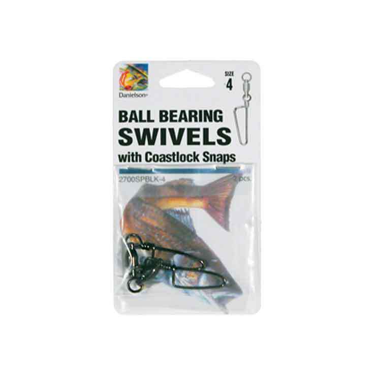 Danielson Ball Bearing Swivel W/Coastlock Snap - Black 2 Danielson Ball Bearing Swivel W/Coastlock Snap - Black 2