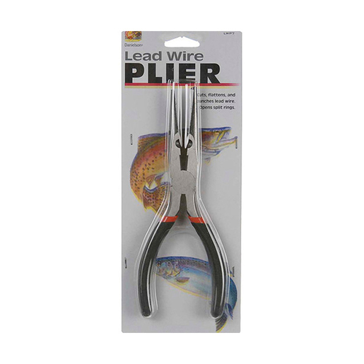 P-Line Stainless Steel Split Ring Fishing Pliers - Black/Red, 6in