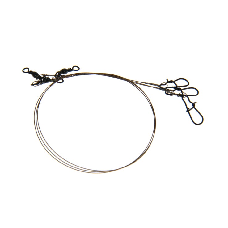 72 X Stainless Steel Wire Leader for Fishing with Swivels and Snaps 30LB<!--  -->