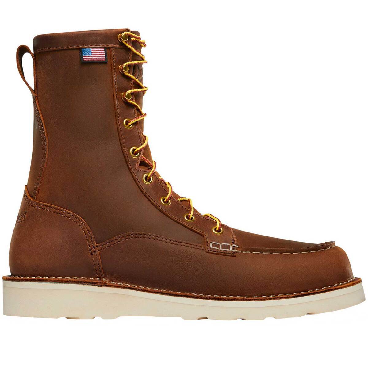 Danner Men's Bull Run Moc Soft Toe 8in Work Boots - Tobacco - Size 10 D - Tobacco 10 Danner Men's Bull Run Moc Soft Toe 8in Work Boots - Tobacco - Size 10 D - Tobacco 10