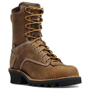 Danner Men's Logger Soft Toe Waterproof 8in Work Boots - Brown - Size 9