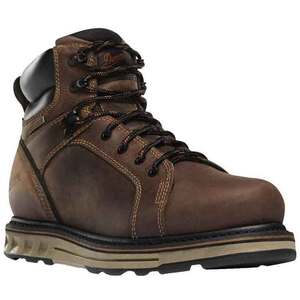 Danner Men's Steel Yard Wedge Steel Toe 6in Work Boots - Brown - Size 8