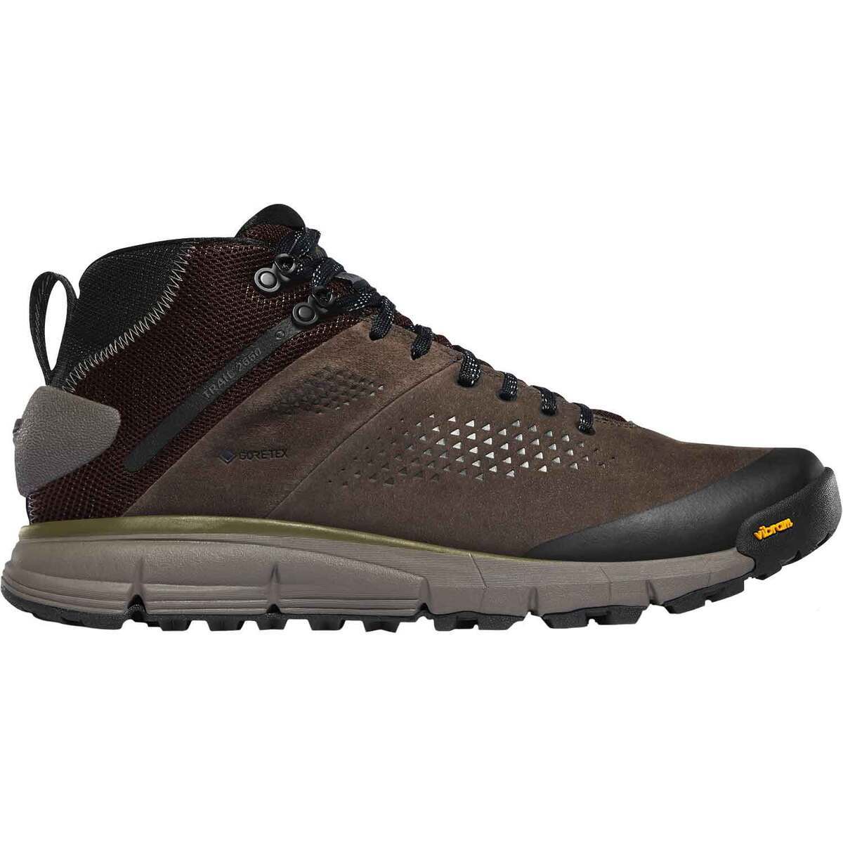 Danner Men's Trail 2650 GORE-TEX Mid Hiking Boots - Brown/Military Green - 12 - Brown/Military