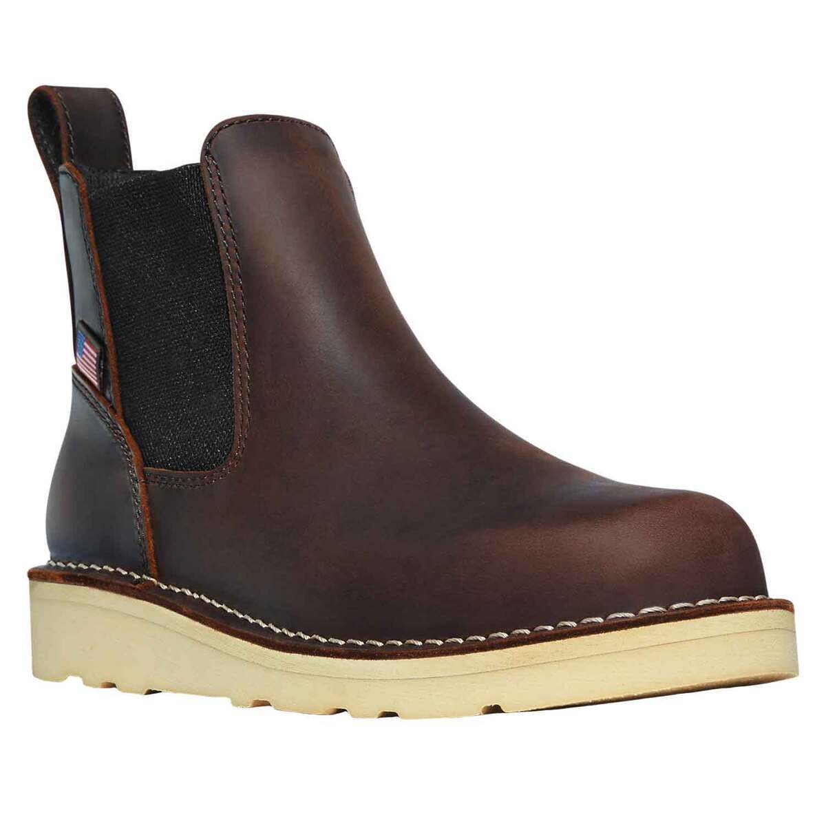 Danner Women's Bull Run Chelsea Soft Toe 5in Work Boots - Brown - Size 7 - Brown 7 Danner Women's Bull Run Chelsea Soft Toe 5in Work Boots - Brown - Size 7 - Brown 7