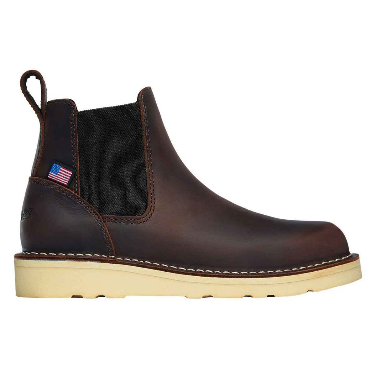 Danner Women's Bull Run Chelsea Soft Toe 5in Work Boots - Brown - Size 7 - Brown 7 Danner Women's Bull Run Chelsea Soft Toe 5in Work Boots - Brown - Size 7 - Brown 7