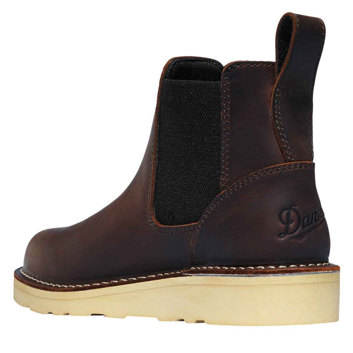 Danner Women's Bull Run Chelsea Soft Toe 5in Work Boots - Brown - Size 7 - Brown 7 Danner Women's Bull Run Chelsea Soft Toe 5in Work Boots - Brown - Size 7 - Brown 7