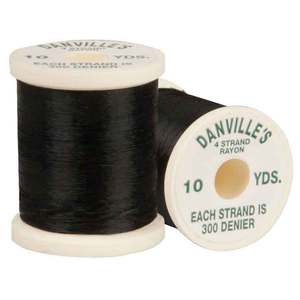 Danville 4-Strand Rayon Floss Fly Tying Thread - Black, 300D, 10yds