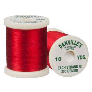 Danville 4-Strand Rayon Floss Fly Tying Thread - Scarlet, 300D, 10yds